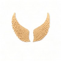Wood Carved Decorative Feathers 6.3cm. X 2.5cm.