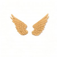 Wood Carved Decorative Feathers 2.5cm. X 5.5cm.
