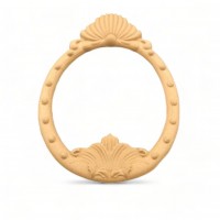 Wood Carving Decorative Frame Round 13cm. X 10cm