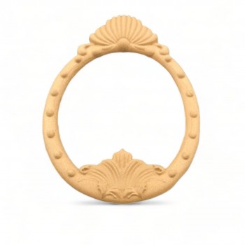 Wood Carving Decorative Frame Round 13cm. X 10cm
