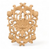 Wood Carved Decorative Tile 11cm. X 9cm.