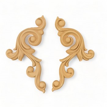 Wood Carved Decorative Set of 2 Pieces 37cm. X 16cm