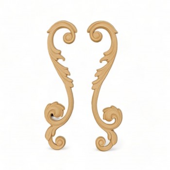Wood carving Decorative set of 2 Pieces 40cm. X 8cm.