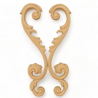 Wood carving Decorative set of 2 Pieces 40cm. X 8cm.