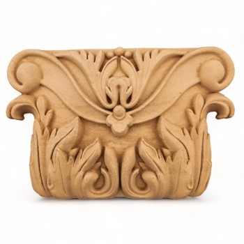Wood Carved Decorative Column 12cm. X 18.5cm.