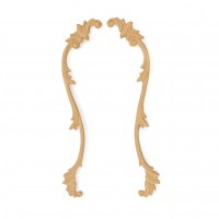 Wood Carved Decorative Set of 2 Pieces 37.5cm. X 5cm