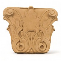 Wood Carved Decorative Column 34cm. X 29cm.