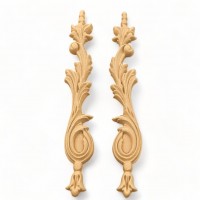 Wood Carved Decorative Set of 2 Pieces 3.5cm. X23.5cm