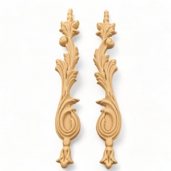 Wood Carved Decorative Set of 2 Pieces 3.5cm. X23.5cm