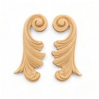 Wood carving Decorative set of 2 Pieces 12cm. X 4cm.