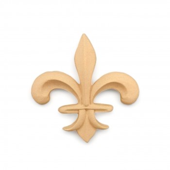 Wood Carved Decorative Royal Lily 10.5cm. X 10.5cm.