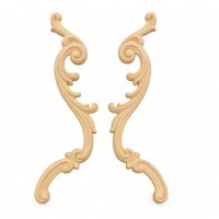 Wood Carving Decorative set of 2 Pieces 25cm. X 4cm.