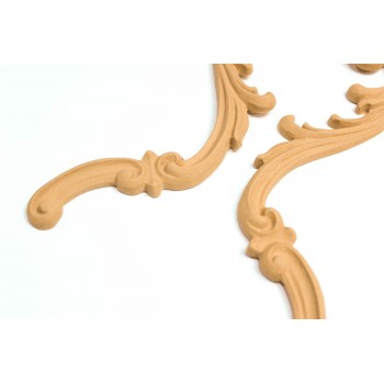 Wood Carving Decorative set of 2 Pieces 25cm. X 4cm.