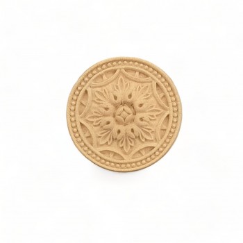Wood Carving Decorative Diameter Rosette 5cm.