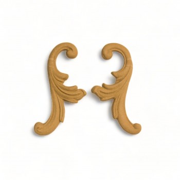 Wood Carving Decorative Set of 2 Pieces 9.5cm. X 4cm.