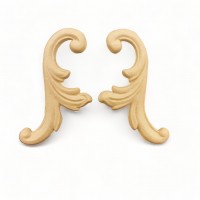 Wood Carving Decorative Set of 2 Pieces 9.5cm. X 4cm.