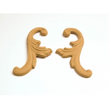 Wood Carving Decorative Set of 2 Pieces 9.5cm. X 4cm.