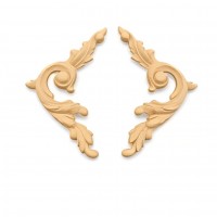 Wood Carving Decorative set of 2 Pieces 11cm. X 11.2cm.