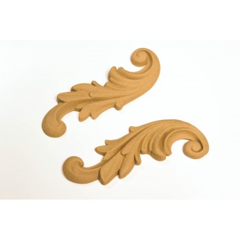 Wood carving Decorative set of 2 Pieces 12cm. X 5cm.