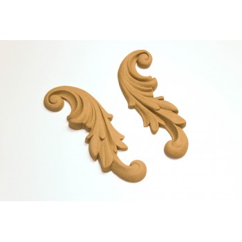 Wood carving Decorative set of 2 Pieces 12cm. X 5cm.