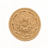 Wood Carving Decorative Rosette Diameter 7.5cm.
