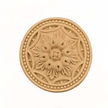 Wood Carving Decorative Rosette Diameter 7.5cm.
