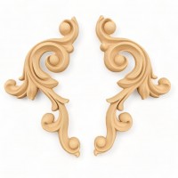 Wood Carving Decorative Set of 2 Pieces 25.5cm. X 12cm.