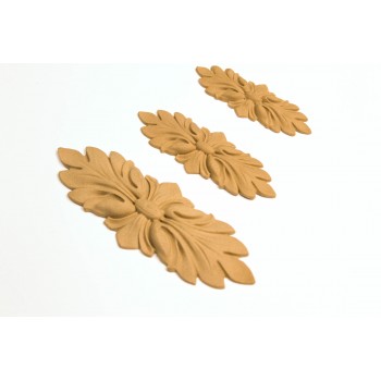 Wood Carved Decorative Flower 10cm. X 3cm.