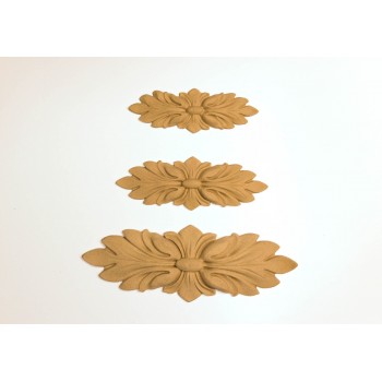 Wood Carved Decorative Flower 10cm. X 3cm.