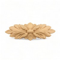 Wood Carved Decorative Flower 16.7cm. X 6.4cm.