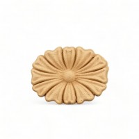 Wood Carved Decorative Flower 6.5cm. X 5cm.
