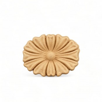 Wood Carved Decorative Flower 6.5cm. X 5cm.