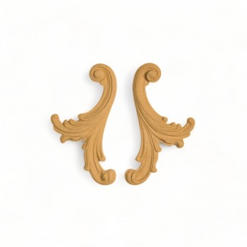 Wood Carving Decorative Set of 2 Pieces 10cm. X 7.8cm.