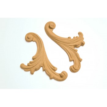 Wood Carving Decorative Set of 2 Pieces 10cm. X 7.8cm.