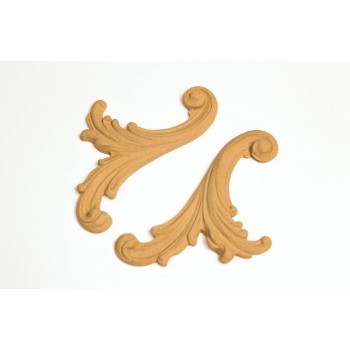 Wood Carving Decorative Set of 2 Pieces 10cm. X 7.8cm.