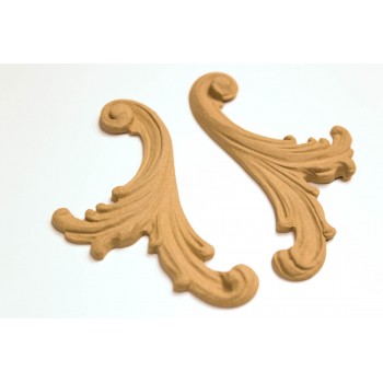 Wood Carving Decorative Set of 2 Pieces 10cm. X 7.8cm.