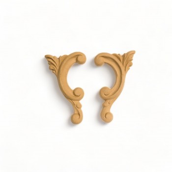 Wood Carving Decorative set of 2 Pieces 11cm. X 6cm.