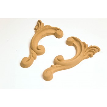 Wood Carving Decorative set of 2 Pieces 11cm. X 6cm.