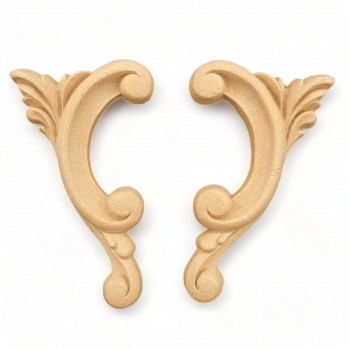 Wood Carving Decorative set of 2 Pieces 11cm. X 6cm.