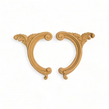 Wood carving Decorative set of 2 Pieces 14cm. X 8.5cm.