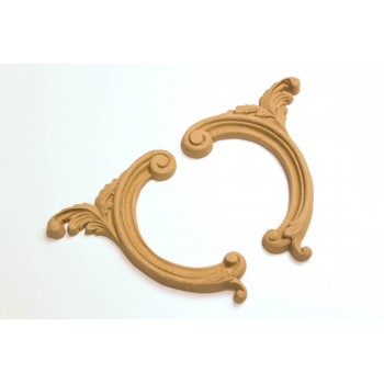 Wood carving Decorative set of 2 Pieces 14cm. X 8.5cm.