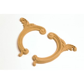 Wood carving Decorative set of 2 Pieces 14cm. X 8.5cm.