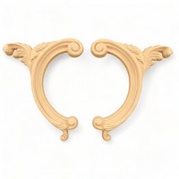 Wood carving Decorative set of 2 Pieces 14cm. X 8.5cm.