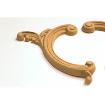 Wood carving Decorative set of 2 Pieces 14cm. X 8.5cm.