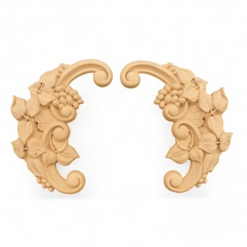 Wood Carving Decorative Set of 2 Pieces 14.5cm. X 7cm