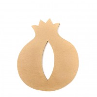Wood Carved Decorative Pomegranate 8.5cm. X 10cm.