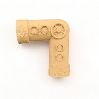Wood Carved Decorative Tube Angle 6cm x 7.5cm.
