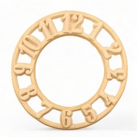 Wood Carved Decorative Clock Diameter 15cm.