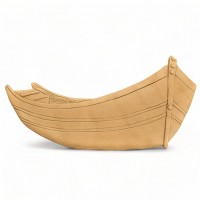 Wood Carved Decorative Boat 42cm x 21cm.